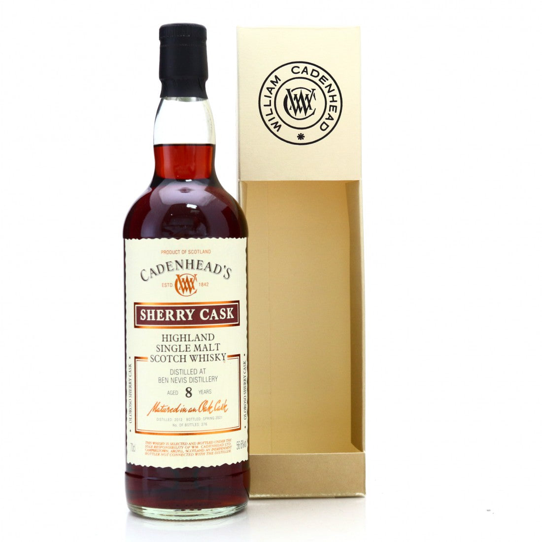 Ben Nevis 2012 Cadenhead's 8 Year Old Sherry Cask 56.6% 700ml