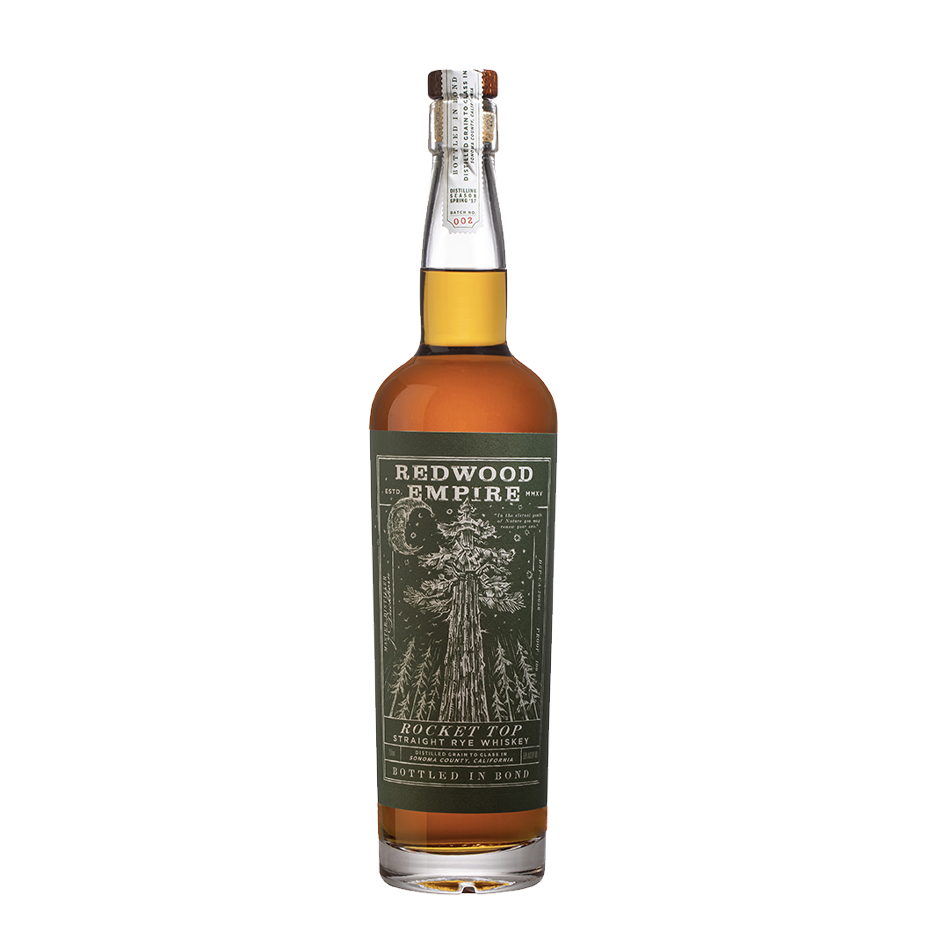 REDWOOD EMPIRE BOTTLED IN BOND ROCKET TOP RYE WHISKEY 50% 750ml