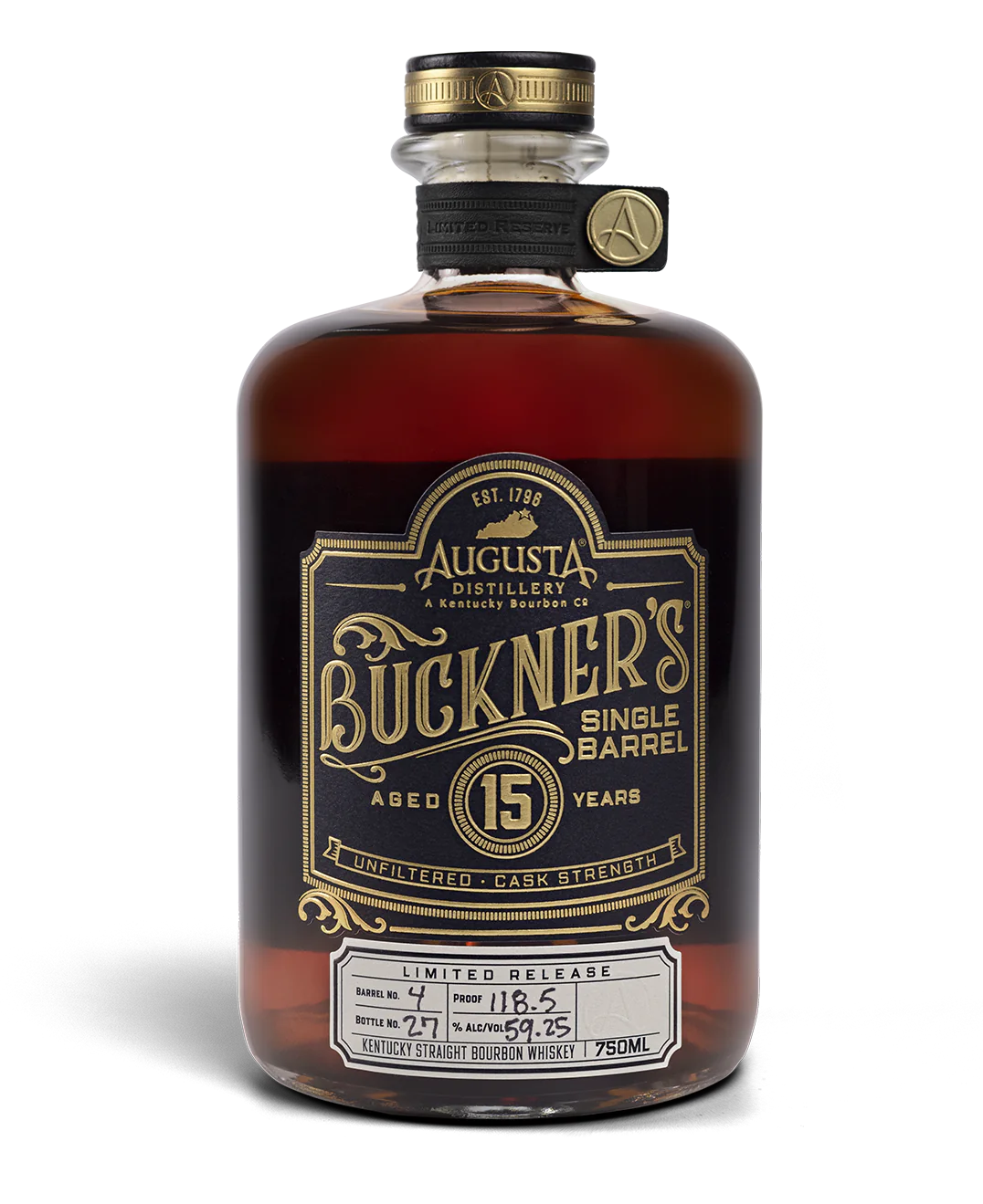 AUGUSTA BUCKNER’S LIMITED EDITION 15-YEAR SINGLE BARREL 750ml 57.9%