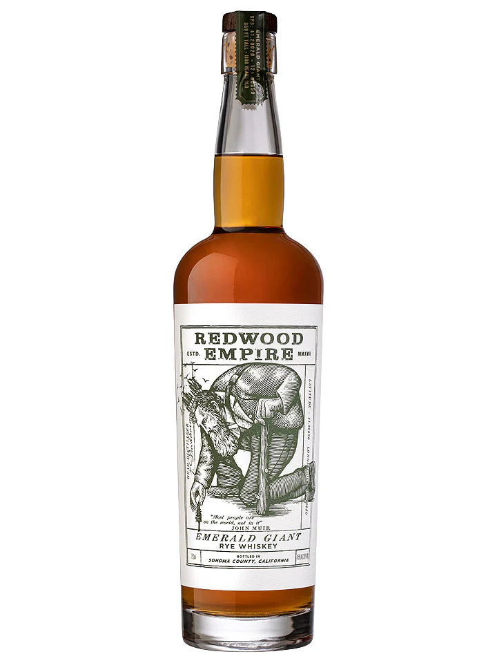 REDWOOD EMPIRE EMERALD GIANT RYE WHISKEY 45% 750ML