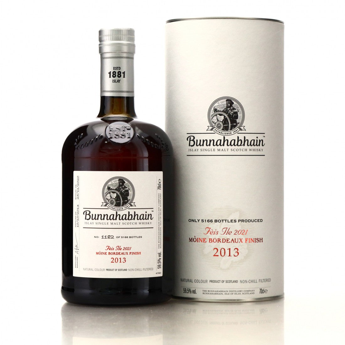 Bunnahabhain Moine 2013 Bordeaux Finish Feis Ile 2021 59.5%