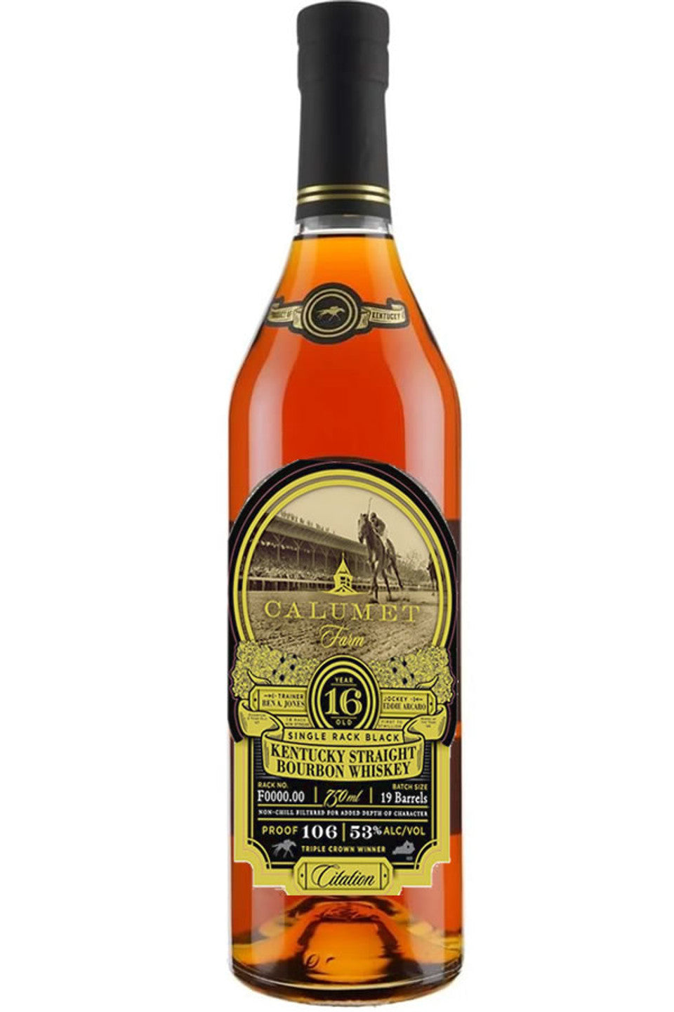 Calumet Farm 16 Year Old Bourbon Whiskey 53% 750ml