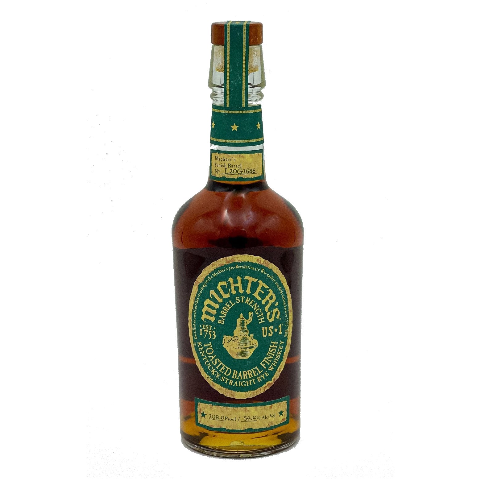 Michter's Toasted Barrel Finish Kentucky Straight Rye Whiskey Barrel Strength 54.4% 750ml
