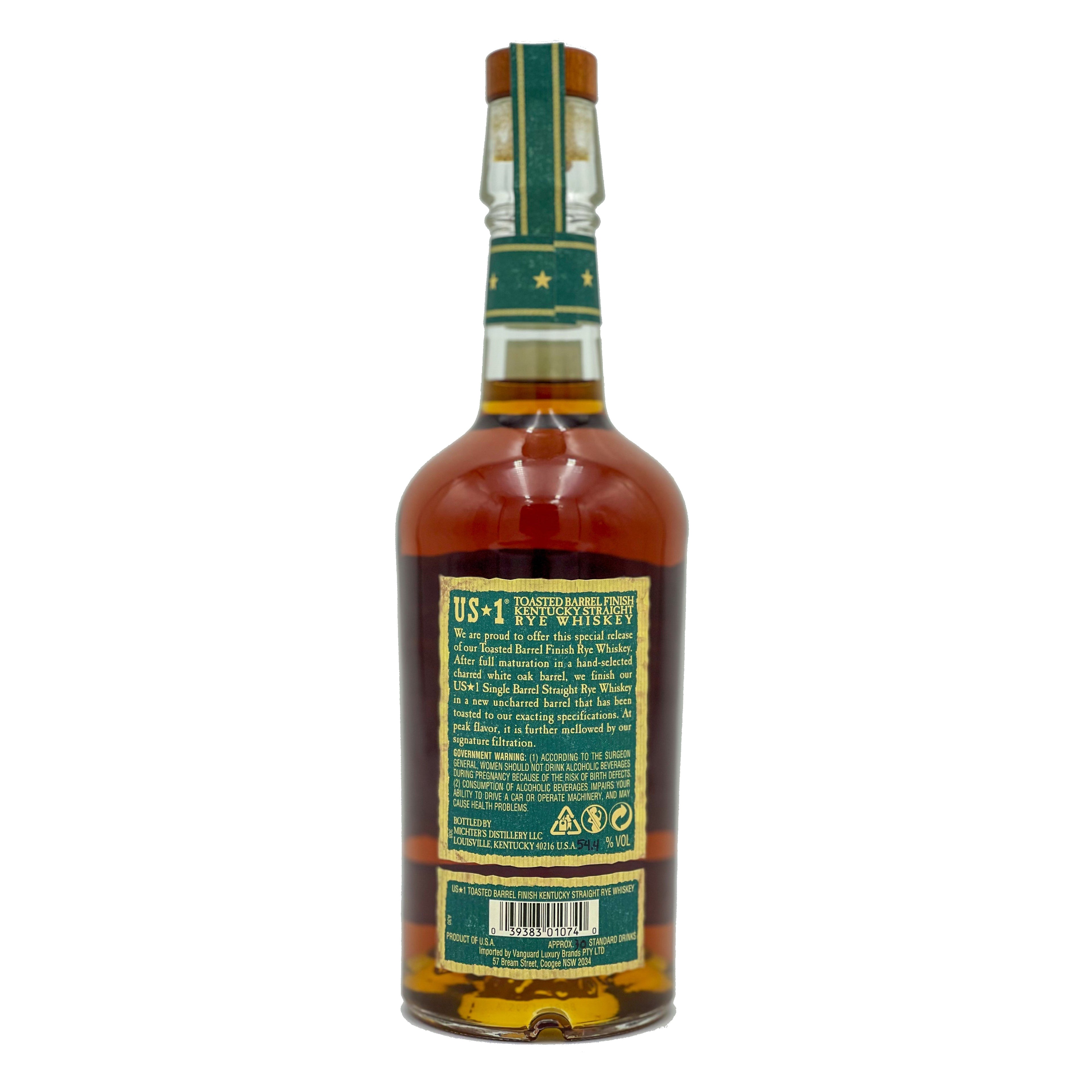 Michter's Toasted Barrel Finish Kentucky Straight Rye Whiskey Barrel Strength 54.4% 750ml