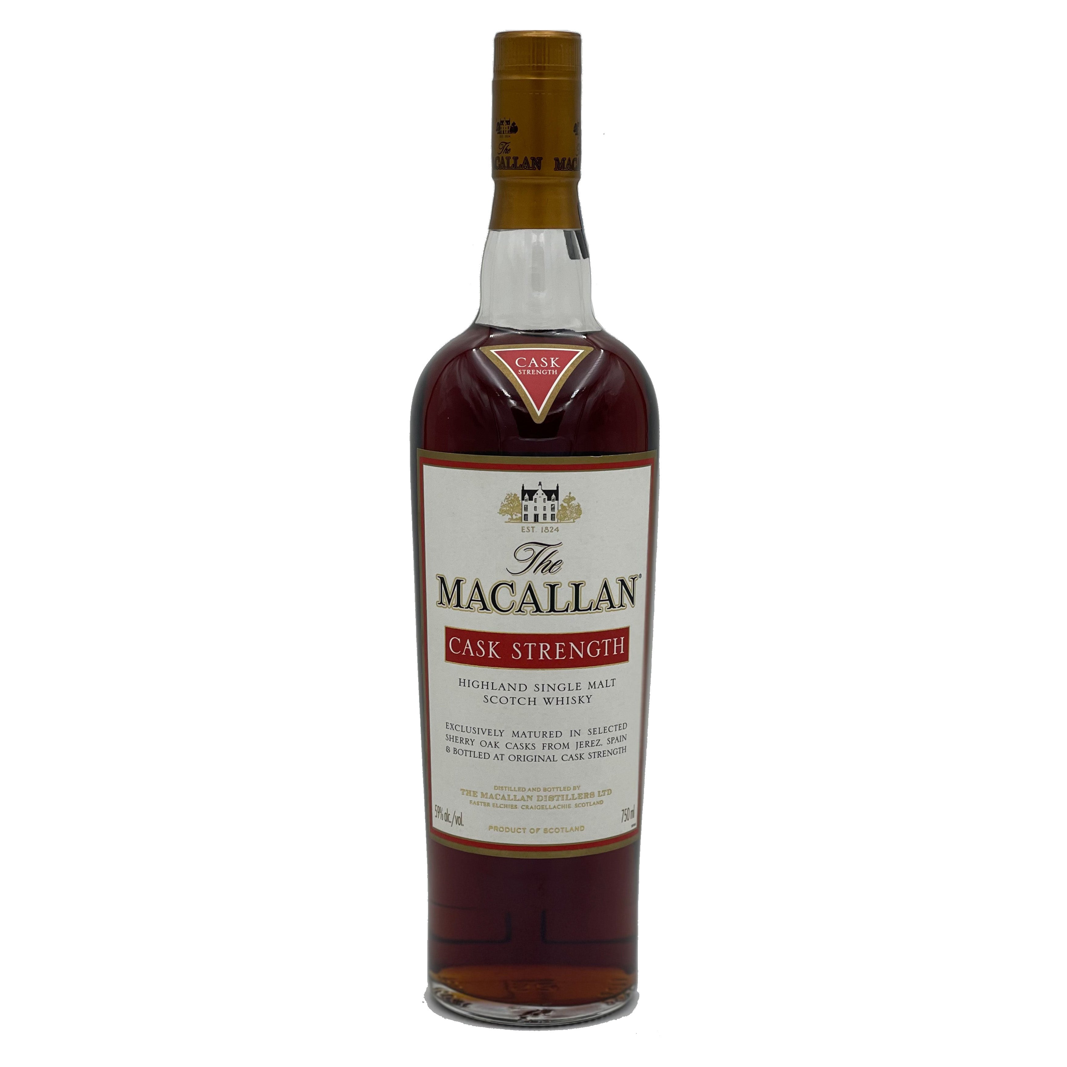 The Macallan Cask Strength Single Malt Scotch Whisky 58.6% 750ml